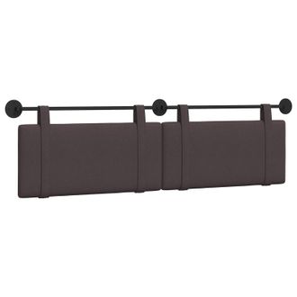 vidaXL Cabecero Colgante Marr&oacute;n Oscuro Tela Vidaxl