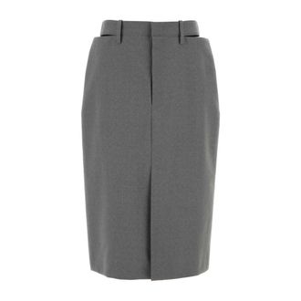 Jil Sander Midi Skirts, female, Gray, Size: XL Skirt 129