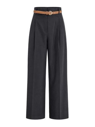 Max Mara Stretch Wool Canvas Fluid Trousers