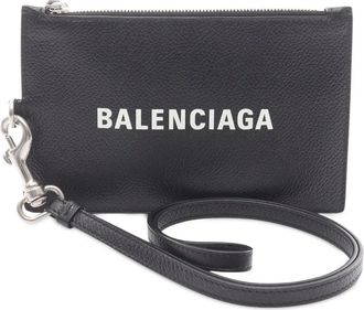 Balenciaga 2010-2025 Leather Fragment Purse coin pouch - Black