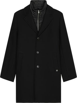 Marc O'Polo Cappotto monopetto in lana - Nero