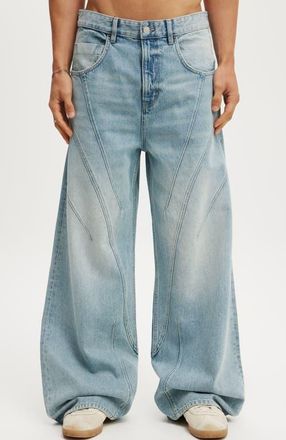 Cotton On Mens Super Baggy Balloon Jean in Seam Vision Blue at Nordstrom, Size 36 X 32