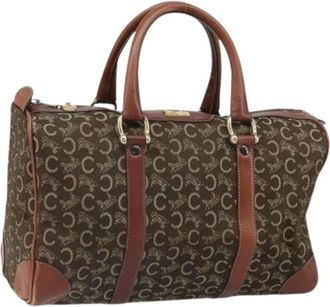 Celine Pre-owned Handbags, female, Brown, Size: ONE SIZE Pre-owned Vintage Canvas Handbag