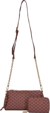 Bebe Adela Monogram Crossbody Baguette with Wallet in Dark Blush at Nordstrom Rack