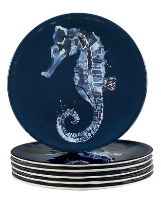 Certified International Sea Life Melamine Set Of 6 Salad Plate