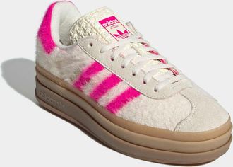 adidas Sneaker ADIDAS ORIGINALS GAZELLE BOLD, Damen, Gr. 40,5, cream wei&szlig;, shock pink, gold metallic, Leder, Textil, Schuhe Sneaker