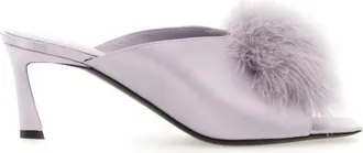 Saint Laurent Purple Solid Mae Mules