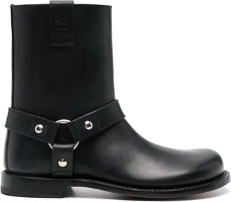 Loewe Campo Leather Biker Boots