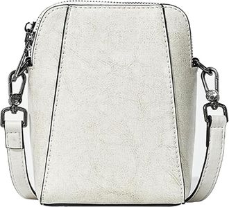 Generic Womens Soft Leather Mobile Phone Bag Messenger Bag,Small Crossbody Bags for Women (White)