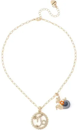 Betsey Johnson Gemini Charm Pendant Necklace in Turquoise-Aquarius at Nordstrom
