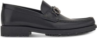 Ferragamo Smooth Leather Flat Shoes with Moccasin Toe Design