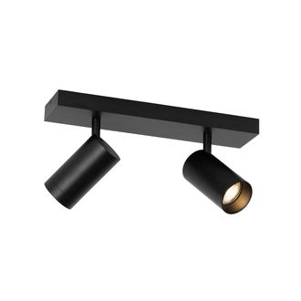 QAZQA Qazqa Moderno Foco De Techo Inteligente Negro Ajustable 2 Luces Incl. 2 Wifi Gu10 50mm - Jeana Luxe Acero /aluminio Rectangular /redonda Adecuado Para