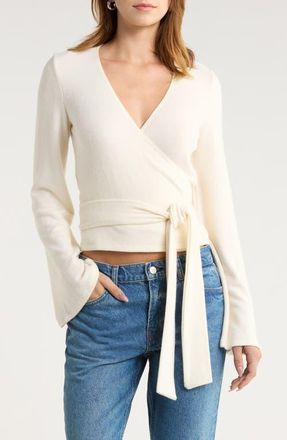 Reformation Kylen Wrap Top in Fior Di Latte at Nordstrom, Size X-Large