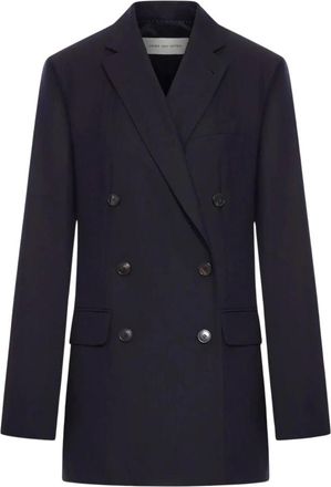 Dries Van Noten Double-Breasted Blazer - Dames - Blazers - Blauw - L - Wol - Jassen