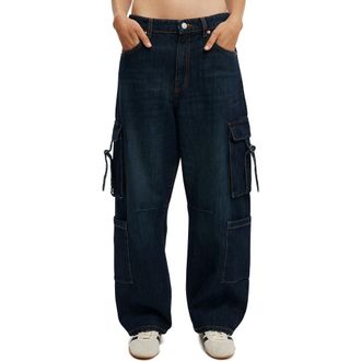 Cotton On Womens Barrel Jean in Cargo Era Blue at Nordstrom, Size 20
