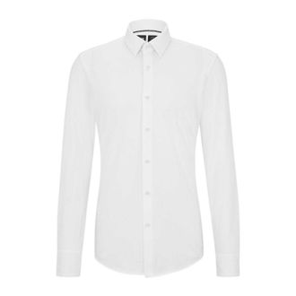 HUGO BOSS Mens Oxford Point Collar Slim Formal Shirt (White) - Size 15.75 inch