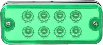 OEM Juego De 6 Luces De Posici&oacute;n Laterales Verdes De 8 Led Para Camiones Y Remolques
