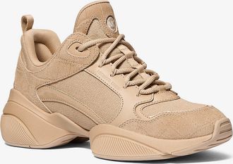 Michael Kors Bowie Mixed-Media Trainer