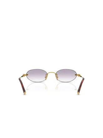 Miu Miu Womens Miu Sunglasses Purple Gradient-Gold Metal