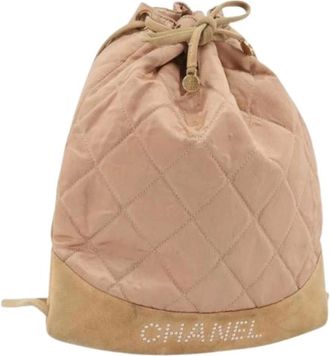 Chanel Pre-owned Backpacks, female, Pink, Size: ONE SIZE Pre-owned Vintage Satin Backpack