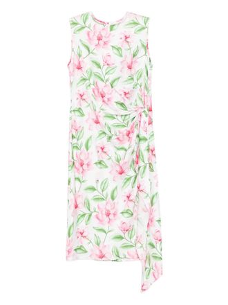 Moschino knotted floral-print dress - women - Silk - 42 - White