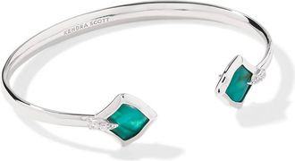 Kendra Scott Womens Joelle Cuff Bracelet In Silver Bright Aqua Illusion