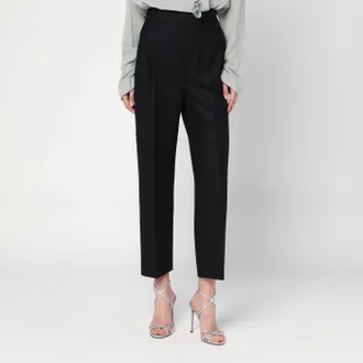 Alberta Ferretti Pantalone nero in misto lana