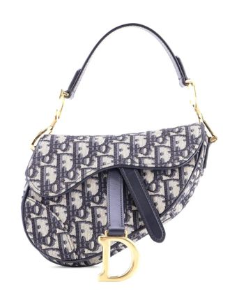 Dior Saddle Handbag Oblique Canvas Mini shoulder bag - Blu