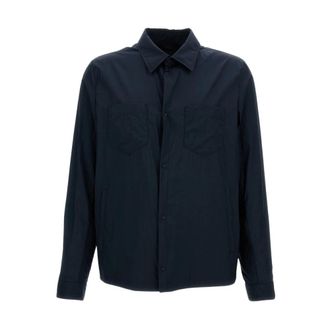 Herno Casual Shirts, male, Blue, Size: 2XL Sovracamicia