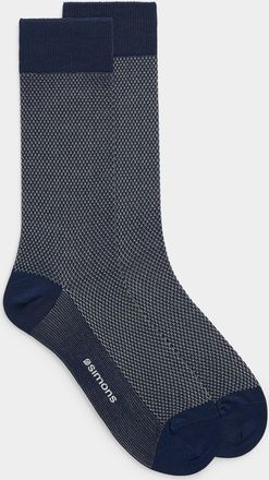 Le 31 Mens Embossed knit dress socks