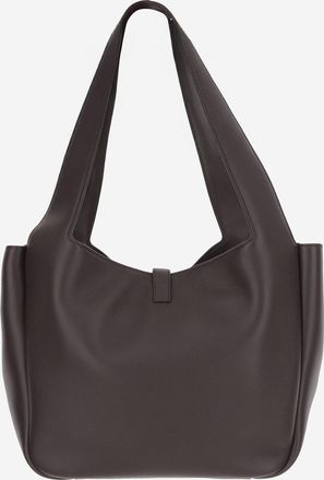 Saint Laurent Womens Le 5 &Agrave; 7 Bea Shoulder Bag Dark Brown Calf