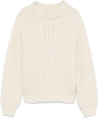 Isabel Marant Romane Sweater - Dames - Ronde hals truien - Beige - S - Truien & Vesten