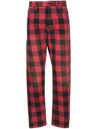Moschino check-pattern tapered trousers - men - Cotton - 54
