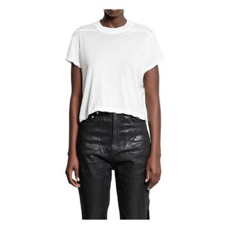 Rick Owens T-Shirts, female, White, S, Cropped Small Level T