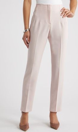 Open Edit Icon High Waist Ankle Cigarette Pants in Pink Peony Bud at Nordstrom, Size 16