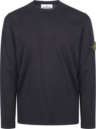 Stone Island Crew Neck Ribbed Neckline Sweatshirt