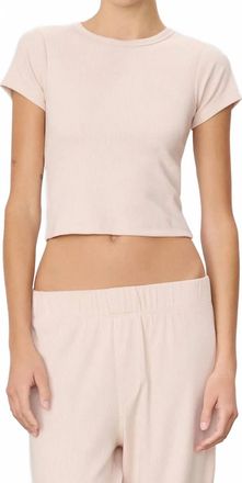 &Eacute;terne Short Sleeve Ribbed Baby Tee In Dusty Pink