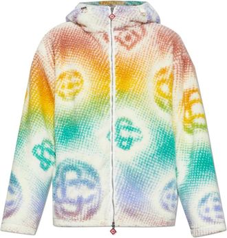 Casablanca Halftone Monogram Fleece Jacket - Heren - Zomerjassen - Veelkleurig - XL - Wol - Jassen