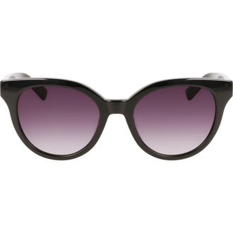 Longchamp Le Pliage 53mm Gradient Round Sunglasses in Black at Nordstrom Rack