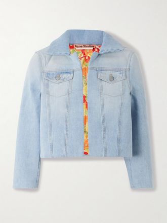 Acne Studios Giacca Cropped In Denim - Blu