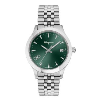 Ferragamo Duo Sfcu00722 Horloge - Heren - Accessoires - Groen - Maat: ONE Size