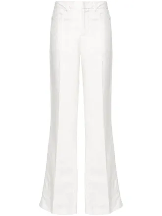Zadig&Voltaire Pistol Tailleur straight-leg trousers - women - Cotton - 34 - White