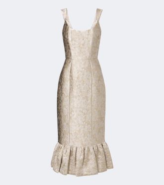 Markarian Ruffled jacquard corset dress