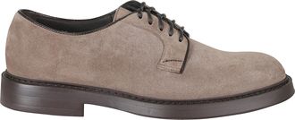 Doucal's Creta Rounded-Toe Suede Derby Shoes