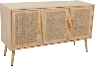 Wanderlust Deco Aparador De Mdf Y Rejilla Marr&oacute;n 120x41.5x71