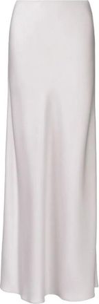 Fabiana Filippi Rokken, Dames, Grijs, S, Satijn, Slip Satin Maxi Rok