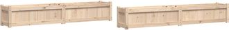 vidaXL Jardineras De Exterior 2 Unidades Madera Maciza De Pino Vidaxl