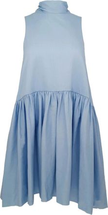 Azeeza Abito svasato a collo alto - Blu