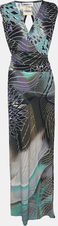 Anna Scholz Multicolor Jersey Digital Print Sleeveless Maxi Dress