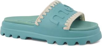 Mou Ciabatta - Dames - Sandalen - Blauw - 37 EU - Schoenen